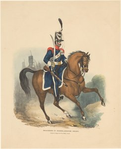soldado a caballo Dragón en servicio holandés de Pieter Wilhelmus van de Weijer