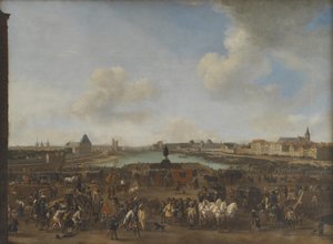 Vista de París desde la Place Dauphine de Pieter Wouwerman