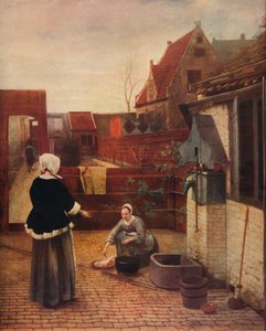 Un patio holandés, c1658 de Pieter de Hooch