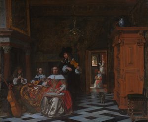 Retrato de una familia tocando música