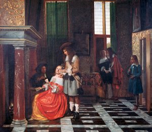Los jugadores de cartas, c1663-1665 de Pieter de Hooch