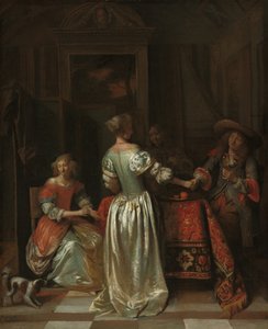 El saludo, c. 1675 de Pieter de Hooch
