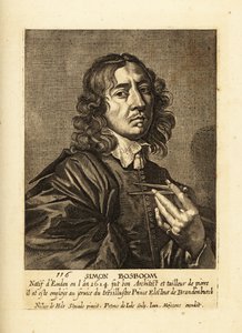 Retrato de Simon Bosboom, arquitecto y escritor de la Edad de Oro holandesa de Pieter de II Jode