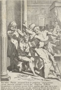 Doornenkroning van Christus Passie van Christus (título de la serie) Pasión y Resurrección (título de la serie) de Pieter de Jode (I)