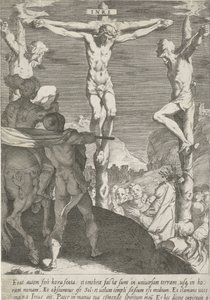 Kruisiging van Christus Passie van Christus (título de la serie) Pasión y Resurrección (título de la serie) de Pieter de Jode (I)