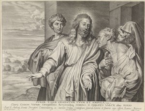 Cristo sana a un paralítico de Pieter de Jode (II)
