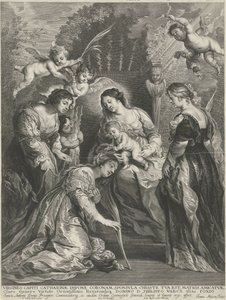 Niño Jesús corona a H. Catharina de Pieter de Jode (II)