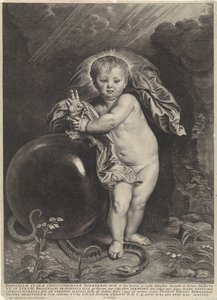 Cristo niño con orbe de Pieter de Jode (II)
