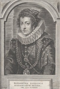 Retrato de Isabel de Borbón, Reina de España de Pieter de Jode II