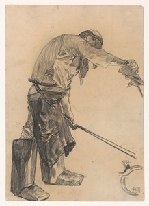 Trabajador en una planta siderúrgica de Pieter de Josselin