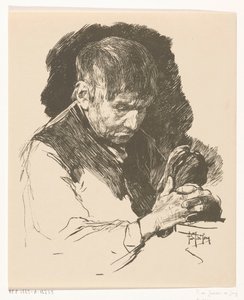 Hombre de oración con las manos cruzadas de Pieter de Josselin