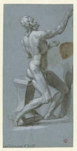 Hombre desnudo sentado, mirando a la derecha de Pieter de Kempener