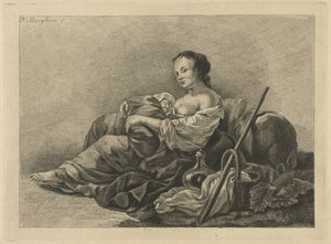 pastora con niño