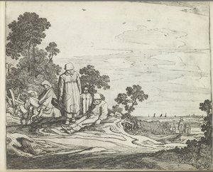 paisaje con jinetes Paisajes con figuras (título de serie) Espejo de la Naturaleza y Escuela de Dibujo (...) (título de la serie) de Pieter de Molijn