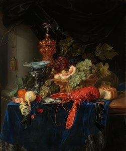 Naturaleza muerta con copa dorada