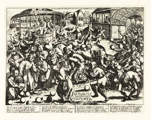 Fiesta de los locos, Edad Media.1906 (litografía)