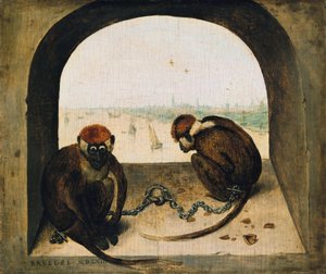 Dos monos encadenados de Pieter Bruegel the Elder