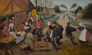 Kermesse flamenca, segunda mitad del siglo XVI (Óleo sobre madera) de Pieter the Younger (studio of) Brueghel