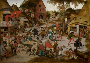 Kermesse de la fiesta de San Jorge (óleo sobre tabla) de Pieter the Younger Brueghel