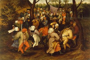 Danza de boda campesina, 1607 de Pieter Brueghel the Younger