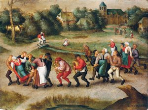 Peregrinación de epilépticos a Molenbeek de Pieter the Younger Brueghel