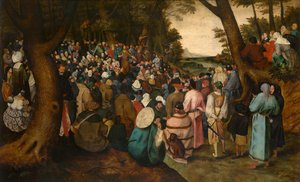 San Juan Bautista predicando (óleo) de Pieter the Younger Brueghel