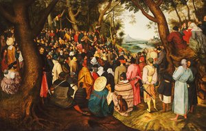 San Juan Bautista predicando en el desierto, c.1633-50 de Pieter Brueghel the Younger