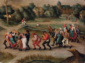 Los bailarines de San Juan en Molenbeeck, 1592 de Pieter Brueghel the Younger