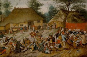 Banquete de boda al aire libre de Pieter the Younger Brueghel