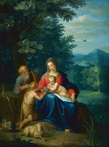 La Sagrada Familia con el niño San Juan Bautista de Pieter van Avont