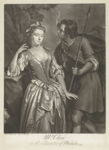 La actriz Catherine Clive en el papel de Phyllida de Pieter van Bleeck