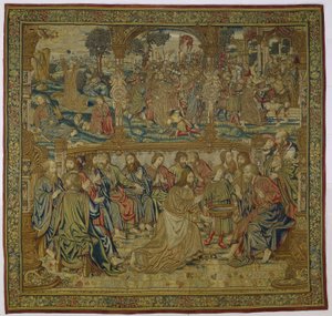 el lavado de pies La Pasión de Cristo (título de la serie) de Pieter van Edingen