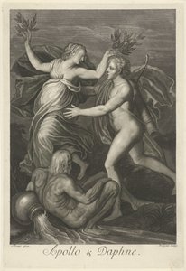 Apolo y Dafne (título sobre el objeto) Historias de amor mitológicas (título de la serie) de Pieter van Gunst