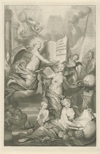 Fama, Eternidad y Escritura Artística Portada de Louis Moréri, Le grand dictionaire historique, 1731