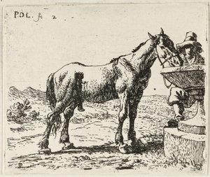 Caballo bebedor de Pieter van Laer