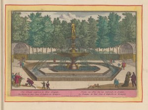 Fuente de Don Juan de Austria en los jardines del Palacio Real de Aranjuez Fuente de Don Jan van Oostenryk, en Aranjues (título sobre objeto) Theatrum Hispaniae (...) (título de serie) de Pieter van den Berge