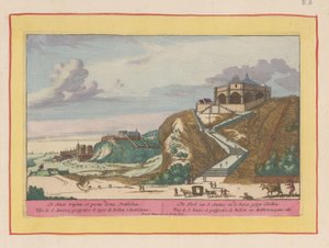 Vista de la iglesia de Santo Amaro cerca de Lisboa La iglesia de S. Amatus y el puerto segt Bellem (título sobre el objeto) Theatrum Hispaniae (...) (título de serie)