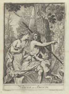 Imagen 11 de una serie de ejemplos de dibujos con Venus y Adonis de Pieter van den Berge