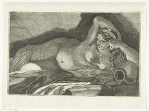 Desnudo femenino recostado de Pieter van den Berge