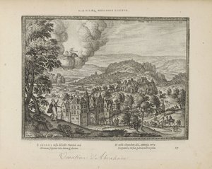Dios apareció por Abraham Modos de vida mejor opción (título en objeto) Los emblemas sagrados y las principales historias de ambos testamentos (Oude Testament) (título de la serie) Imágenes y figuras de libros (título de la serie) de Pieter van der Borcht (I)