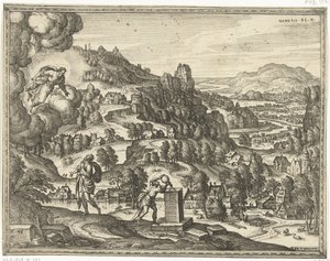 Dios bendice a Jacob y lo llama Israel Imágenes y escenas de la Biblia (título de la serie)