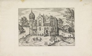 Castillo sobre un río
Pequeños paisajes (título de la serie) de Pieter van der Borcht (I)