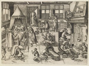 Habitación de los niños
Monkey game (título de la serie) de Pieter van der Borcht (I)