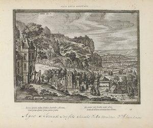 Landschap met de verdrijving van Hagar en Ismaël puerta Abraham Hijos adoptivos de lucus (título sobre objeto) Los emblemas sagrados y las principales historias de ambos testamentos (Oude Testament) (título de la serie) Imágenes y figuras de libros (título de Pieter van der Borcht (I)