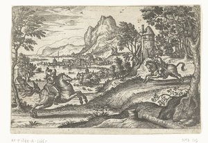 Paisaje con dos jinetes. de Pieter van der Borcht (I)