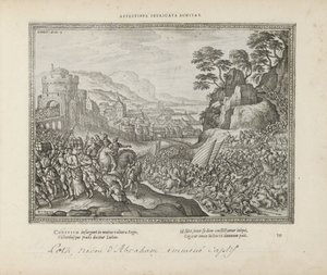 Lot wordt wegvoeder uit Sodoma Afecto enredado bondad (título sobre objeto) Los emblemas sagrados y las principales historias de ambos testamentos (Oude Testament) (título de la serie) Imágenes y figuras de libros (título de la serie) de Pieter van der Borcht (I)