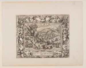 Diciembre, de Los Doce Meses de Pieter van der Borcht