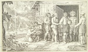 Jacob y el ganado moteado de Pieter van der Borcht
