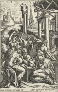 Adoración de los pastores de Pieter van der Heyden