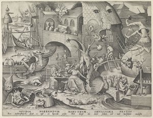 Envidiar Invidia (título sobre objeto) Los siete pecados capitales (título de la serie) de Pieter van der Heyden